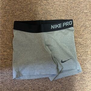 Gray Nike Pros - Size Small